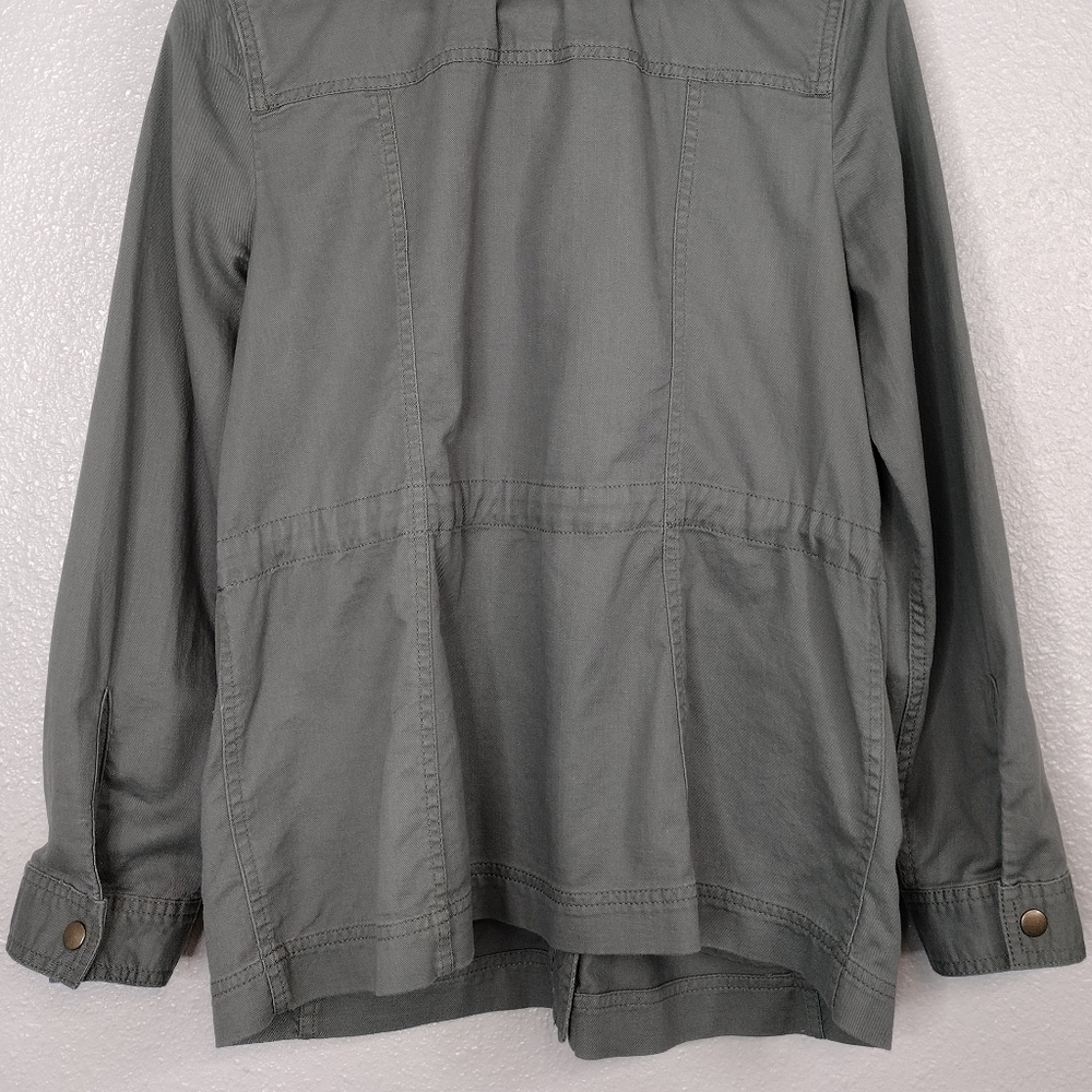 NWOT Talbots Embroidered Full Zipper Snap Button Long Sleeve Utility Jacket - Picture 7 of 16